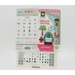 Cricut April Showers Cartridge 2000901 Spring Flowers Garden Squirrel